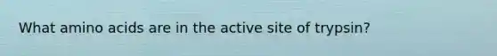 What amino acids are in the active site of trypsin?