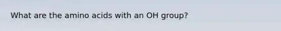 What are the <a href='https://www.questionai.com/knowledge/k9gb720LCl-amino-acids' class='anchor-knowledge'>amino acids</a> with an OH group?