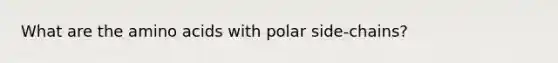 What are the <a href='https://www.questionai.com/knowledge/k9gb720LCl-amino-acids' class='anchor-knowledge'>amino acids</a> with polar side-chains?