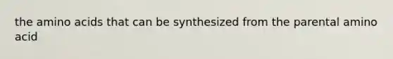 the amino acids that can be synthesized from the parental amino acid