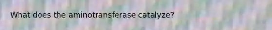 What does the aminotransferase catalyze?