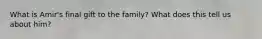 What is Amir's final gift to the family? What does this tell us about him?