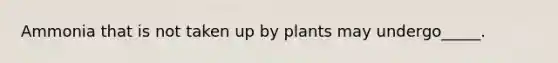 Ammonia that is not taken up by plants may undergo_____.