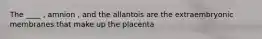 The ____ , amnion , and the allantois are the extraembryonic membranes that make up the placenta