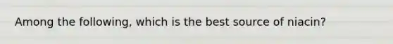 Among the following, which is the best source of niacin?