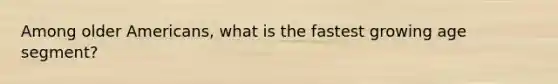 Among older Americans, what is the fastest growing age segment?