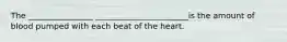 The ________________ _______________________is the amount of blood pumped with each beat of the heart.