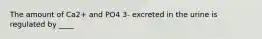 The amount of Ca2+ and PO4 3- excreted in the urine is regulated by ____