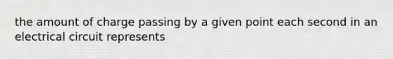 the amount of charge passing by a given point each second in an electrical circuit represents