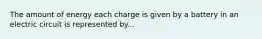 The amount of energy each charge is given by a battery in an electric circuit is represented by...