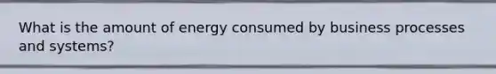 What is the amount of energy consumed by business processes and systems?