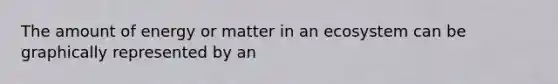 The amount of energy or matter in an ecosystem can be graphically represented by an