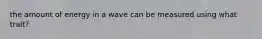 the amount of energy in a wave can be measured using what trait?