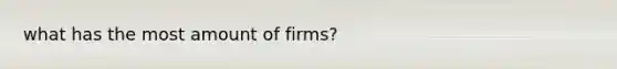 what has the most amount of firms?