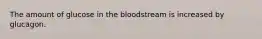 The amount of glucose in the bloodstream is increased by glucagon.