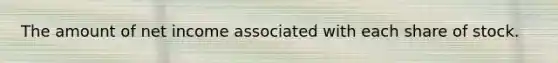 The amount of net income associated with each share of stock.