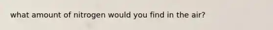 what amount of nitrogen would you find in the air?