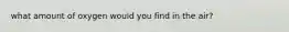 what amount of oxygen would you find in the air?