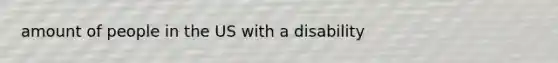 amount of people in the US with a disability