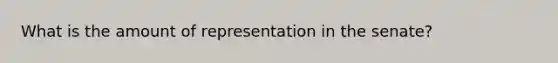 What is the amount of representation in the senate?