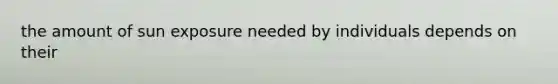 the amount of sun exposure needed by individuals depends on their
