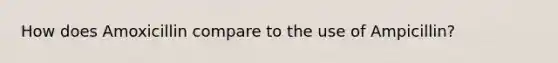 How does Amoxicillin compare to the use of Ampicillin?