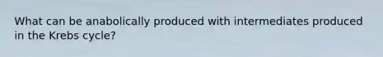What can be anabolically produced with intermediates produced in the Krebs cycle?