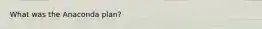 What was the Anaconda plan?