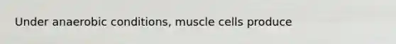 Under anaerobic conditions, muscle cells produce