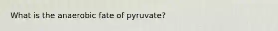 What is the anaerobic fate of pyruvate?