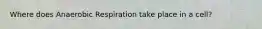 Where does Anaerobic Respiration take place in a cell?