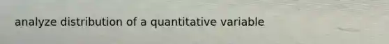 analyze distribution of a quantitative variable