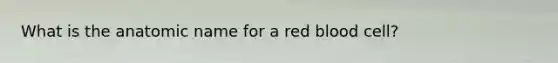 What is the anatomic name for a red blood cell?