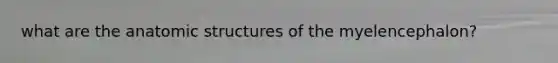what are the anatomic structures of the myelencephalon?