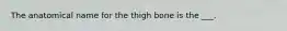 The anatomical name for the thigh bone is the ___.