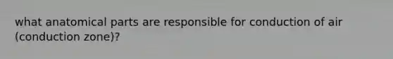 what anatomical parts are responsible for conduction of air (conduction zone)?