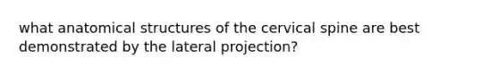 what anatomical structures of the cervical spine are best demonstrated by the lateral projection?