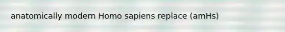 anatomically modern Homo sapiens replace (amHs)