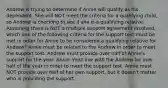 Andrew is trying to determine if Annie will qualify as his dependent. She will NOT meet the criteria for a qualifying child, so Andrew is checking to see if she is a qualifying relative. Assuming there is NOT a multiple support agreement involved, which one of the following criteria for the support test must be met in order for Annie to be considered a qualifying relative for Andrew? Annie must be related to the Andrew in order to meet the support test. Andrew must provide over half of Annie's support for the year. Annie must live with the Andrew for over half of the year in order to meet the support test. Annie must NOT provide over half of her own support, but it doesn't matter who is providing the support.