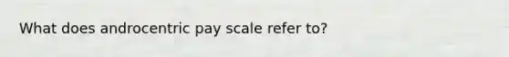 What does androcentric pay scale refer to?