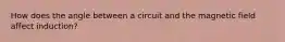 How does the angle between a circuit and the magnetic field affect induction?