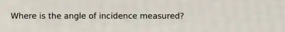 Where is the angle of incidence measured?