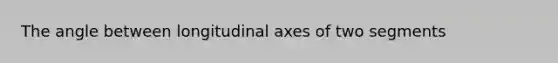 The angle between longitudinal axes of two segments