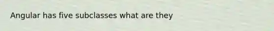 Angular has five subclasses what are they