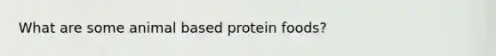 What are some animal based protein foods?