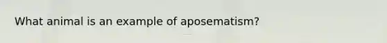 What animal is an example of aposematism?