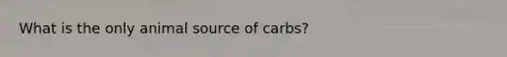 What is the only animal source of carbs?