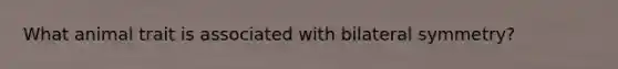 What animal trait is associated with bilateral symmetry?