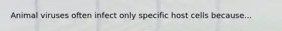 Animal viruses often infect only specific host cells because...