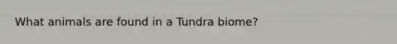 What animals are found in a Tundra biome?